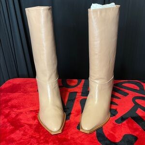 Free People Tan Over the Knee Boots